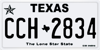 TX license plate CCH2834