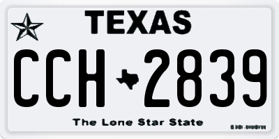 TX license plate CCH2839
