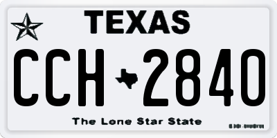 TX license plate CCH2840