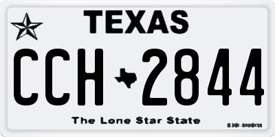 TX license plate CCH2844