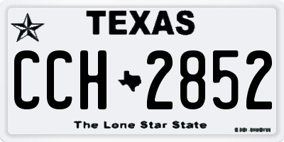 TX license plate CCH2852