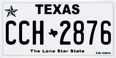 TX license plate CCH2876