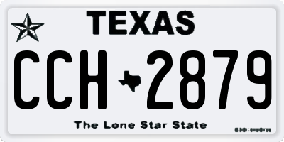 TX license plate CCH2879