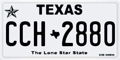 TX license plate CCH2880