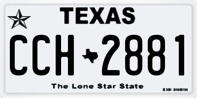 TX license plate CCH2881