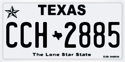 TX license plate CCH2885