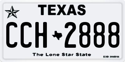 TX license plate CCH2888