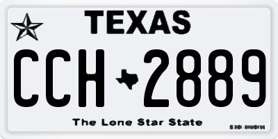 TX license plate CCH2889