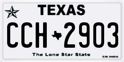 TX license plate CCH2903