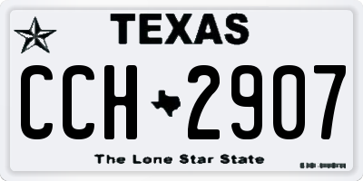 TX license plate CCH2907