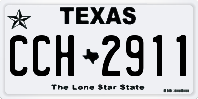 TX license plate CCH2911
