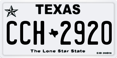 TX license plate CCH2920