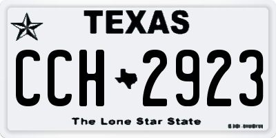 TX license plate CCH2923