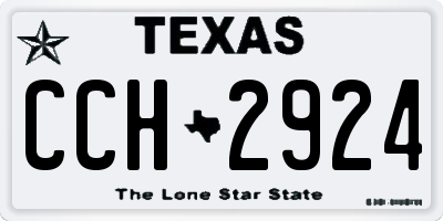 TX license plate CCH2924