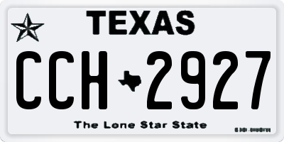 TX license plate CCH2927