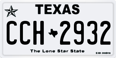 TX license plate CCH2932