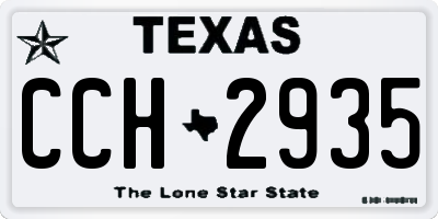 TX license plate CCH2935