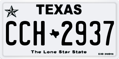 TX license plate CCH2937