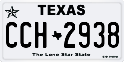 TX license plate CCH2938