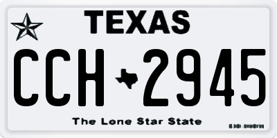 TX license plate CCH2945