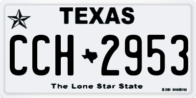 TX license plate CCH2953