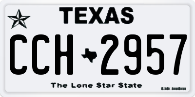 TX license plate CCH2957