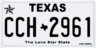 TX license plate CCH2961