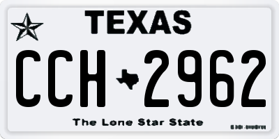 TX license plate CCH2962