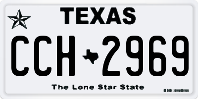 TX license plate CCH2969