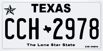 TX license plate CCH2978