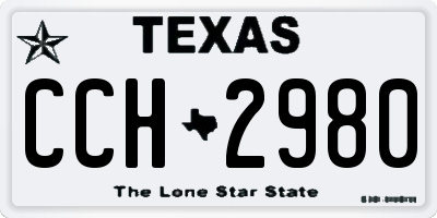 TX license plate CCH2980