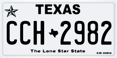 TX license plate CCH2982