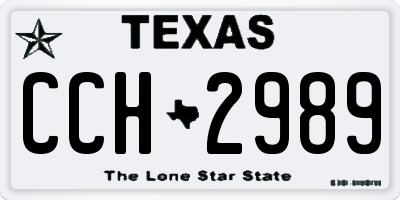 TX license plate CCH2989