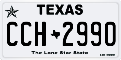 TX license plate CCH2990