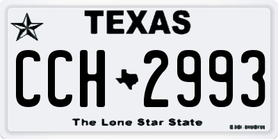 TX license plate CCH2993