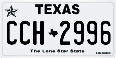 TX license plate CCH2996