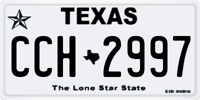 TX license plate CCH2997