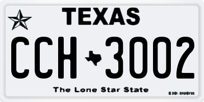 TX license plate CCH3002