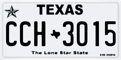 TX license plate CCH3015