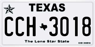 TX license plate CCH3018