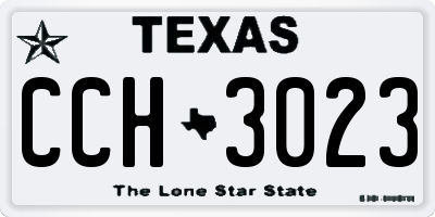 TX license plate CCH3023