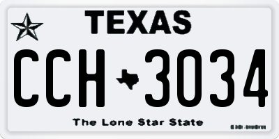 TX license plate CCH3034