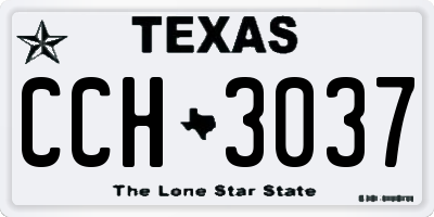TX license plate CCH3037