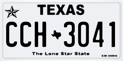 TX license plate CCH3041
