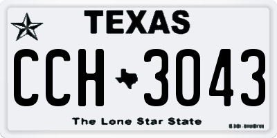 TX license plate CCH3043
