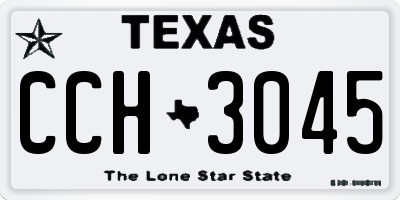 TX license plate CCH3045