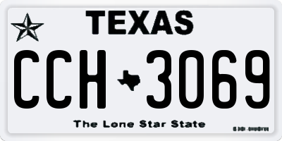 TX license plate CCH3069