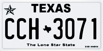 TX license plate CCH3071