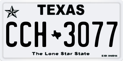 TX license plate CCH3077