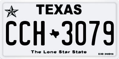 TX license plate CCH3079